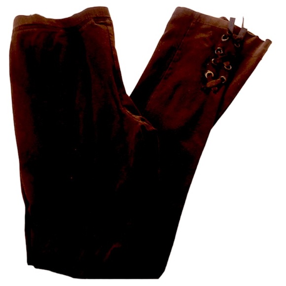 🌞 Guess Black Leggings w/ribbon lace bow detail on back ankles sz SP - Picture 1 of 9